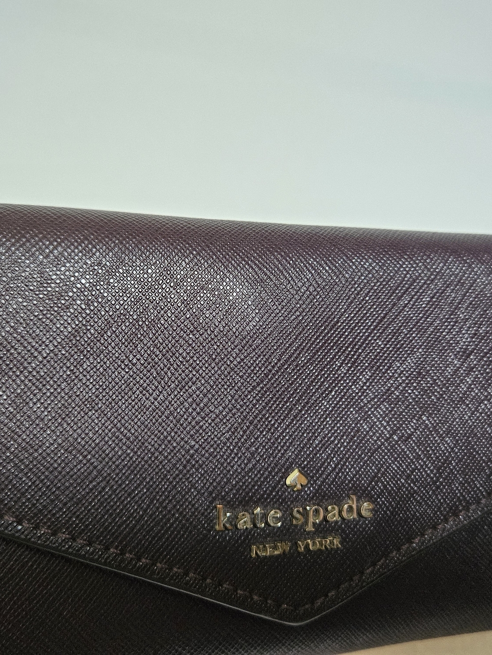 Kate Spade New York Saffiano Leather Wallet - Deep Plum